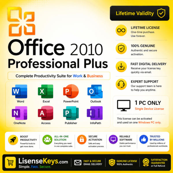 Office 2010 Professional Plus Retail License Key