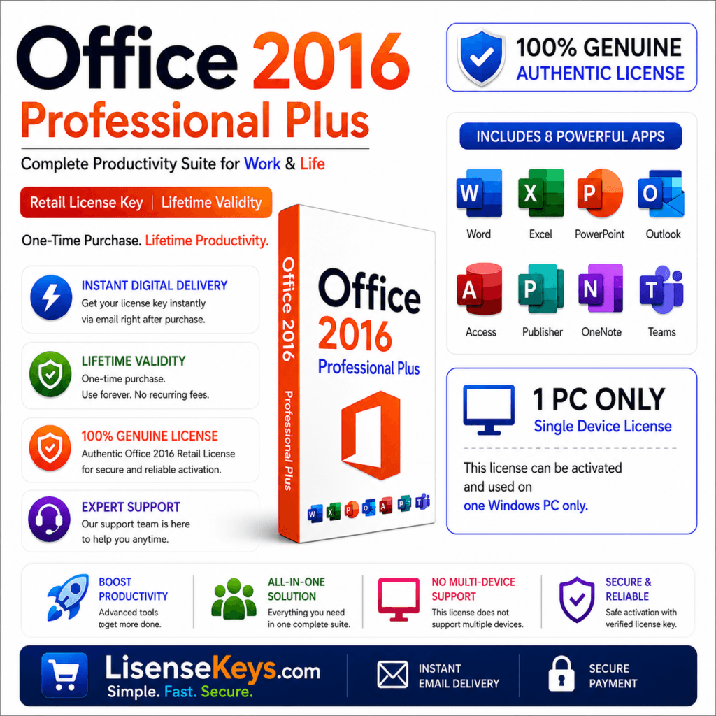 Office 2016 Professional Plus Retail License Key