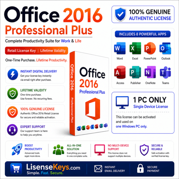 Office 2016 Professional Plus Retail License Key