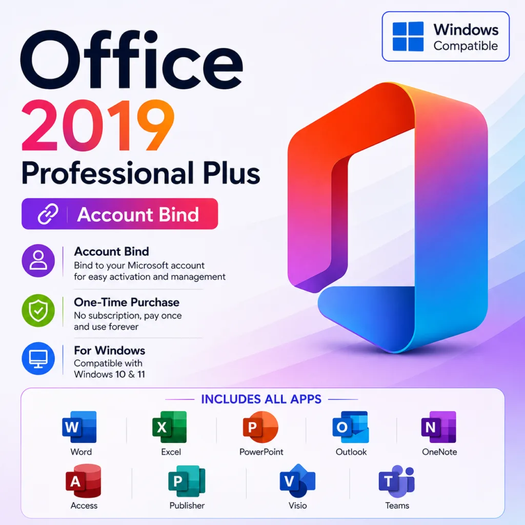 Office 2019 Professional Plus Account Bind key by lisensekeys