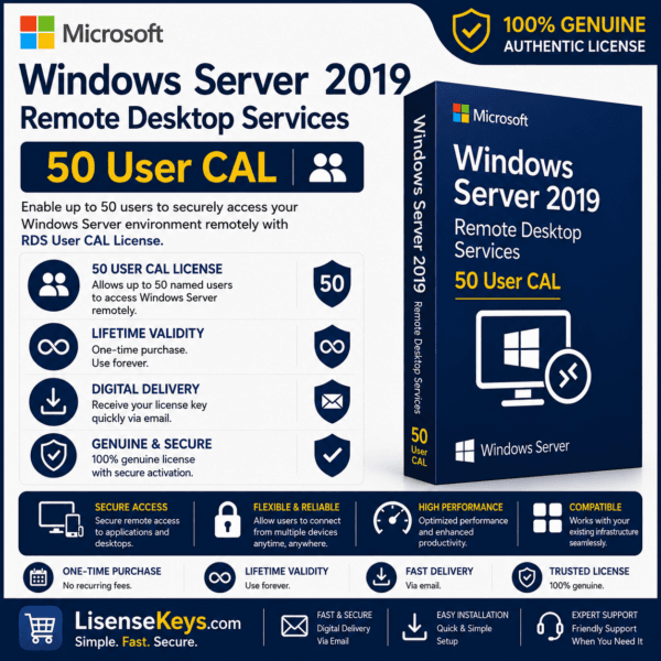 Windows Server 2019 RDS 50 User CAL