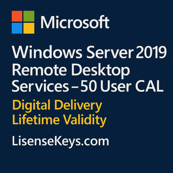 Windows Server 2019 RDS 50 User CAL | LisenseKeys.com Microsoft Windows Server 2019 RDS 50 User CAL