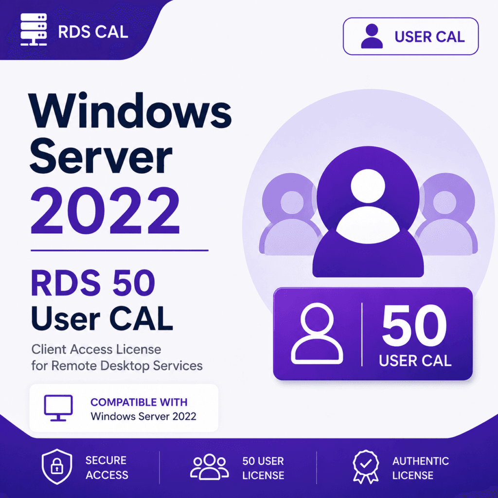 Windows Server 2022 RDS 50 User CAL by lisensekeys