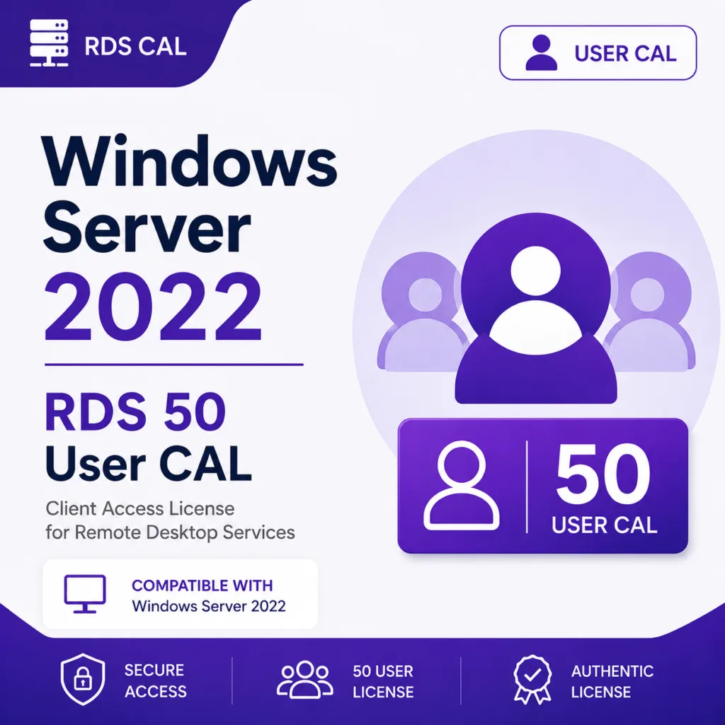 Windows Server 2022 RDS 50 User CAL by lisensekeys