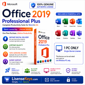 Office 2019 Professional Plus Retail License 2 Office 2019 Professional Plus Retail License Key by Lisensekeys