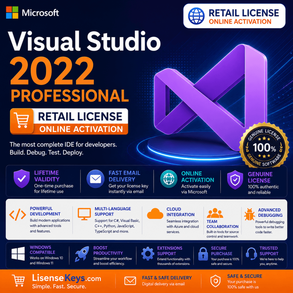 Visual Studio 2022 Professional by Lisensekeys