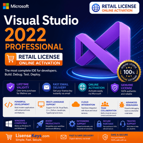 Visual Studio 2022 Professional by Lisensekeys