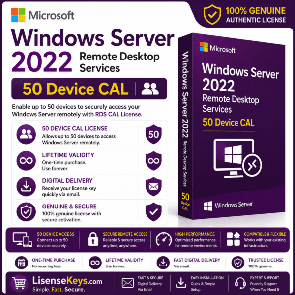 Windows Server 2022 RDS 50 Device CAL