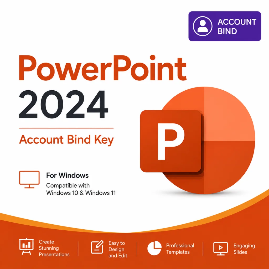 PowerPoint 2024 account bind key for windows by lisensekeys