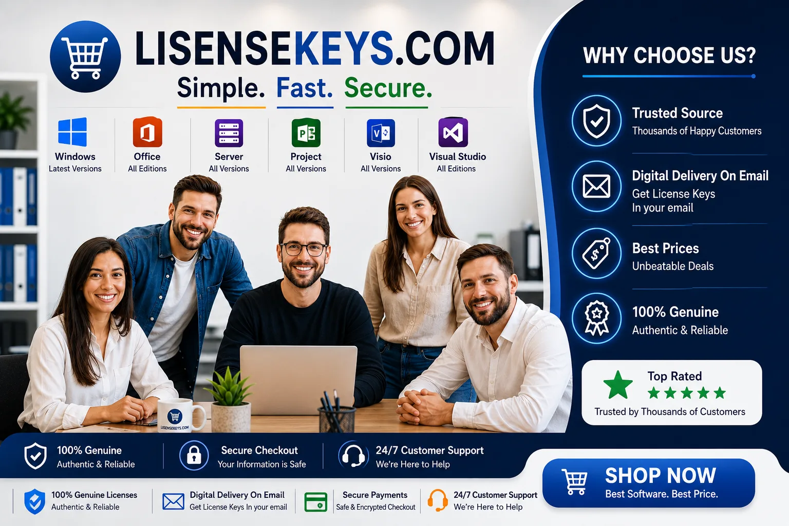 About Us by LisenseKeys. We offer license keys of various software including Windows 11 Professional, Office 2024, Project 2024 and other software.